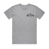 Bon Scott - Crest Mixed Logos - Grey Marle T-shirt